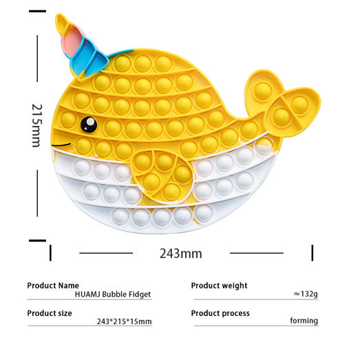 Picture of NARWHAL POPIT YELLOW